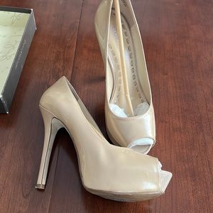 Platform Stiletto Heels, Nude